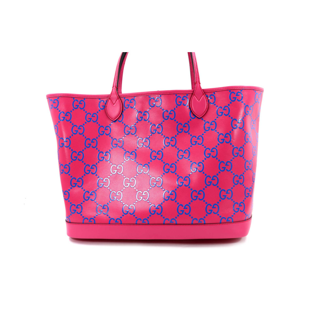 Gucci Tote Tennis Tela Fucsia e Blu