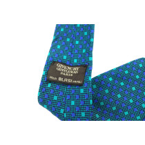 Givenchy Cravatta Seta Verde e Blu
