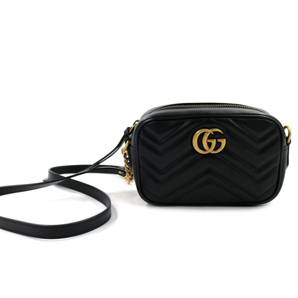 Gucci Marmont Camera Bag Small Pelle Nera