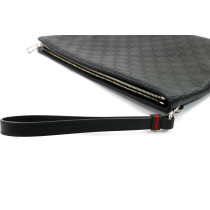 Gucci Pouch Emblem Pelle Nera