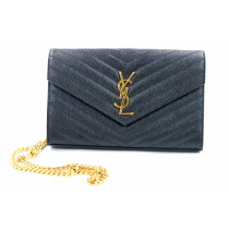 Saint Laurent Woc Cassandre Pelle Nera