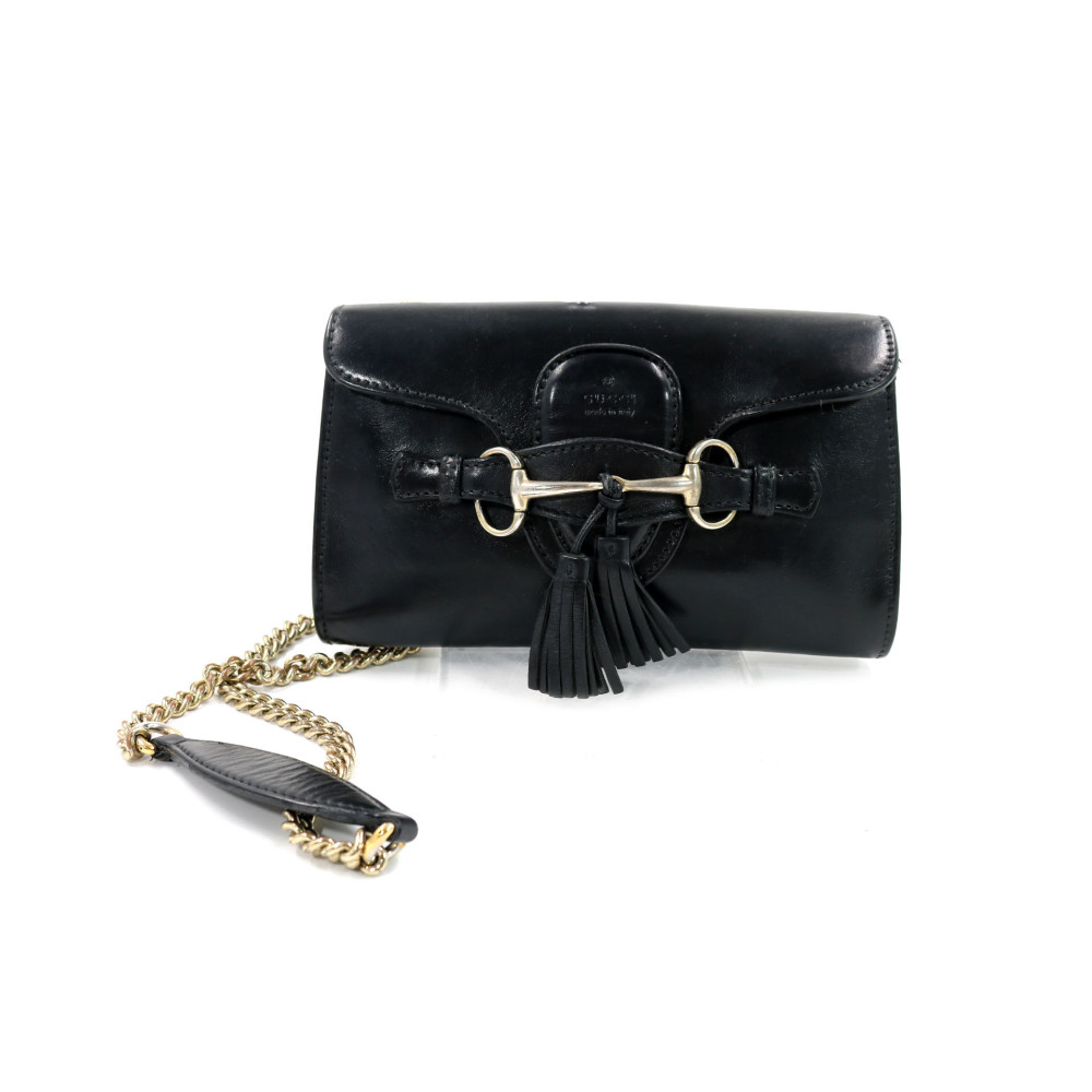 Gucci Horsebit Emily Pelle Nera