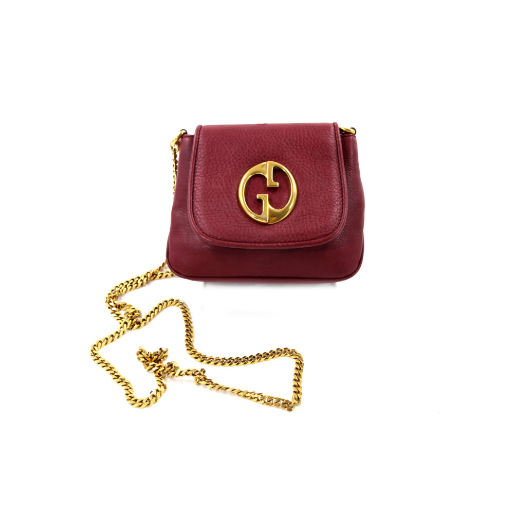 Gucci Pochette 1973 Pelle Bordeaux