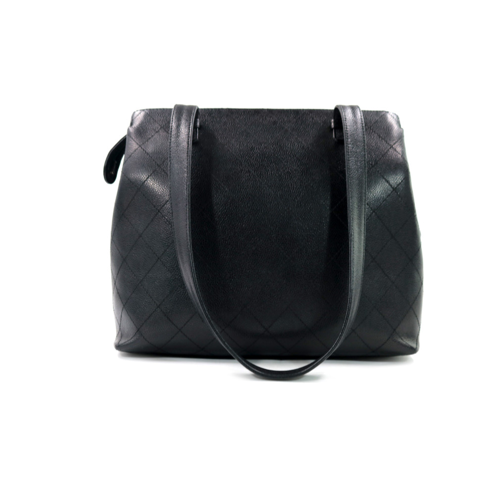 Chanel Tote Quilted Pelle Caviar Nera