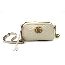 Gucci Marmont Camera Bag Pelle Bianca