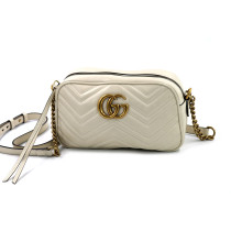 Gucci Marmont Camera Bag Pelle Bianca