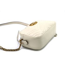 Gucci Marmont Camera Bag Pelle Bianca