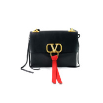 Valentino V Ring Pelle Nera