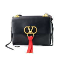 Valentino V Ring Pelle Nera