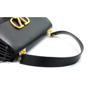 Valentino V Ring Pelle Nera