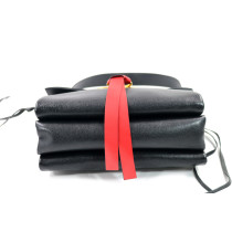 Valentino V Ring Pelle Nera