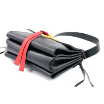 Valentino V Ring Pelle Nera