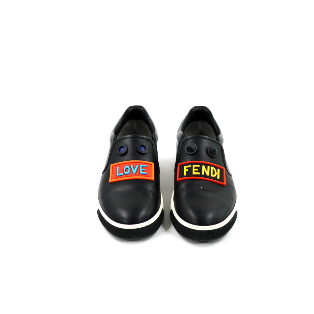 Fendi Slipon Pelle Nera e Grigia