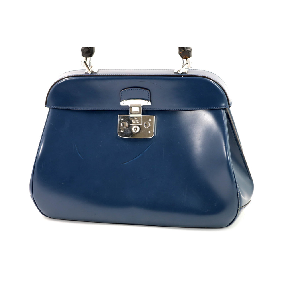 Gucci Lady Lock Bamboo Pelle Blu