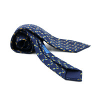 Hermès Cravatta con fantasia Astratta Blu, Azzurra e Gialla