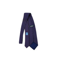 Hermès Cravatta con quadretti blu, azzurri e rossi