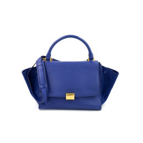 Celine Trapeze Pelle Blu