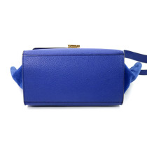 Celine Trapeze Pelle Blu