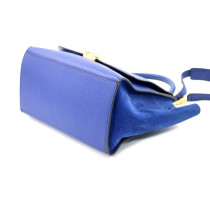 Celine Trapeze Pelle Blu
