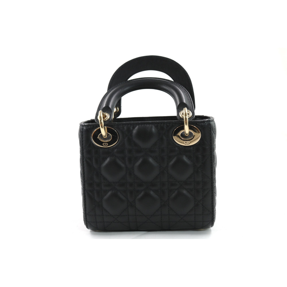 Dior Lady Dior Mini Pelle Nera