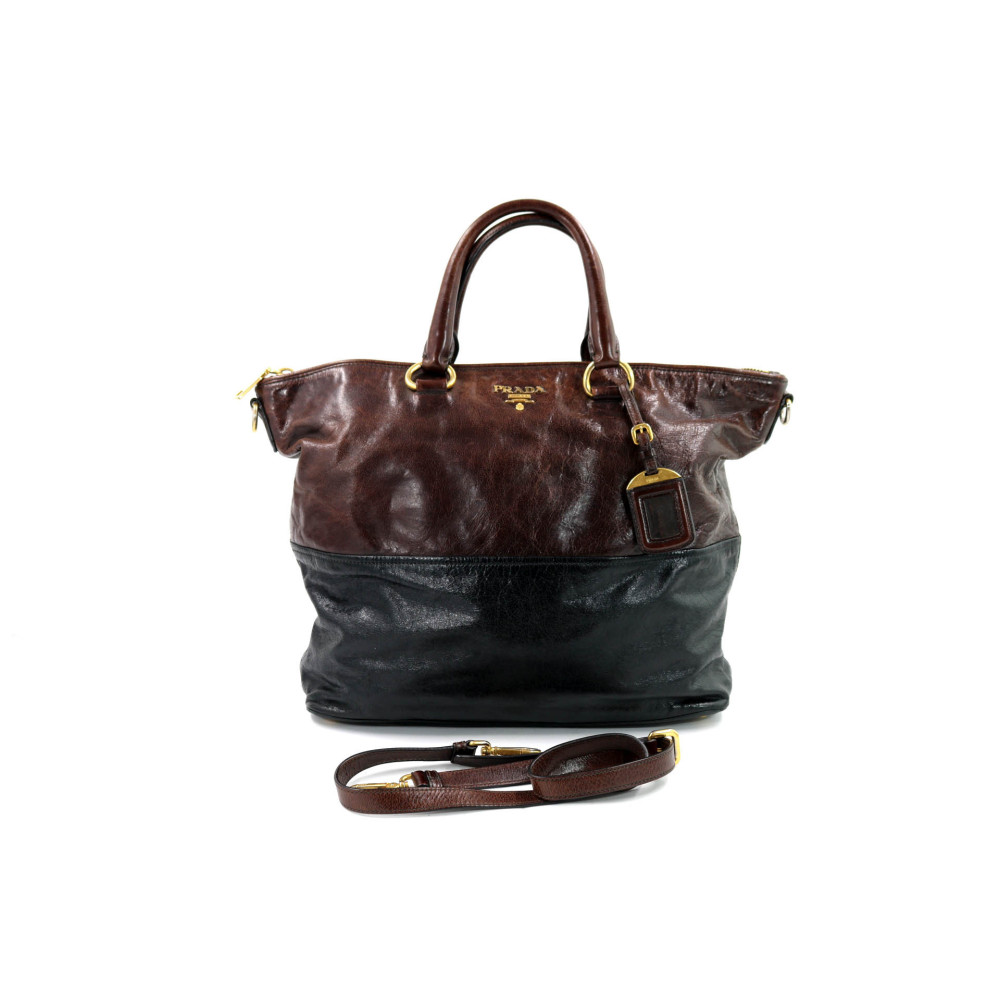 Prada Shopping Pelle Nera e Marrone