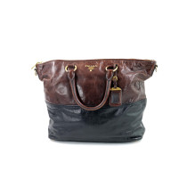 Prada Shopping Pelle Nera e Marrone