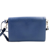 Prada Crossbody Flap Bag Pelle Blu