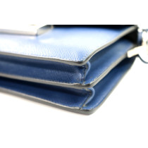 Prada Crossbody Flap Bag Pelle Blu