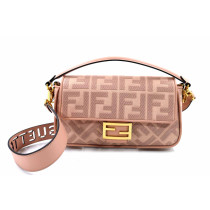 Fendi Baguette Tela e Pelle Rosa