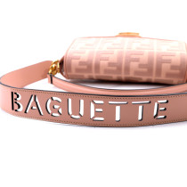 Fendi Baguette Tela e Pelle Rosa