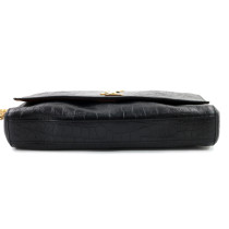 Saint Laurent Kate Reversible Pelle Stampa Cocco Nera