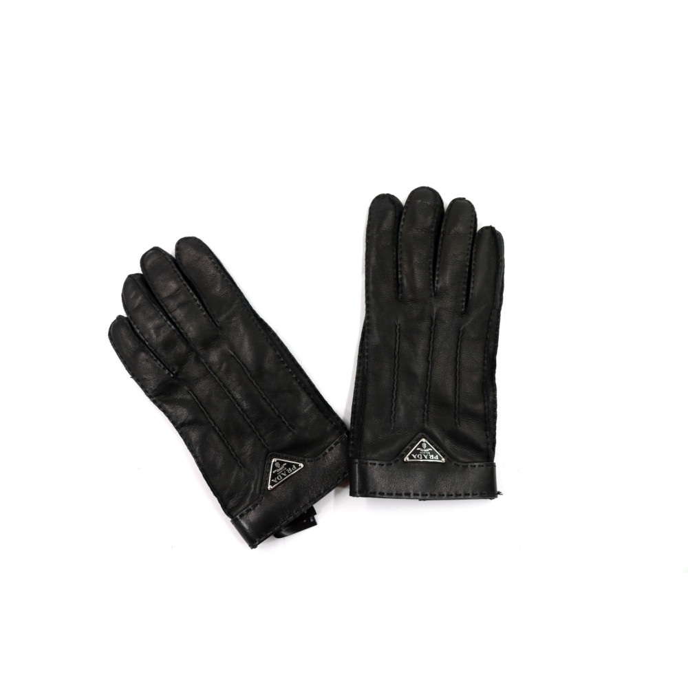 Prada Guanti Pelle Nera