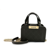 Chanel Label Click Mini Pelle Tortora