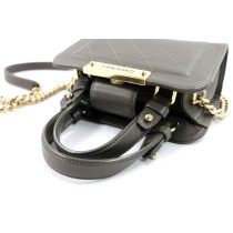 Chanel Label Click Mini Pelle Tortora
