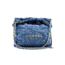 Chanel 22 Media Denim Blu