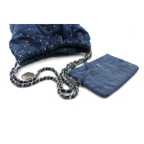 Chanel 22 Media Denim Blu