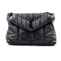 Saint Laurent Puffer Media Pelle Nera