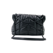 Saint Laurent Puffer Media Pelle Nera