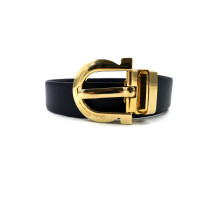 Ferragamo Cintura Pelle Blu