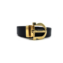 Ferragamo Cintura Pelle Blu
