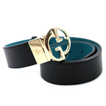 Gucci Cintura Britt Reverse Pelle Nera e Tiffany