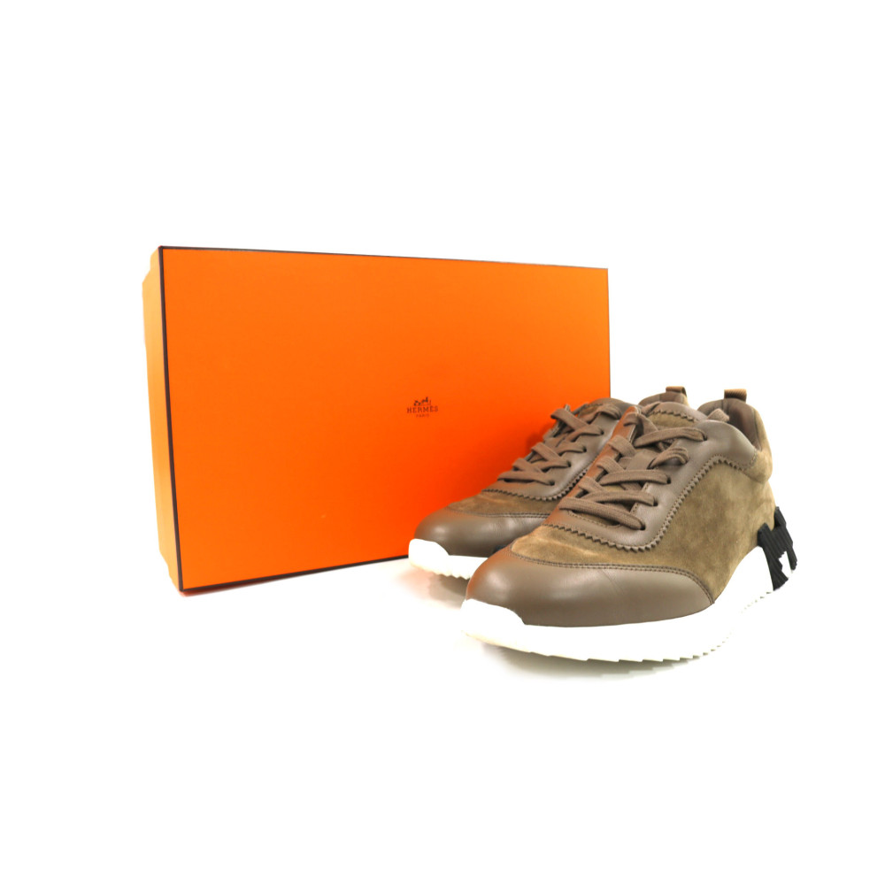 Hermes Sneakers Pelle Marrone