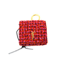 Saint Laurent Porta Airpods Tweed Rosa