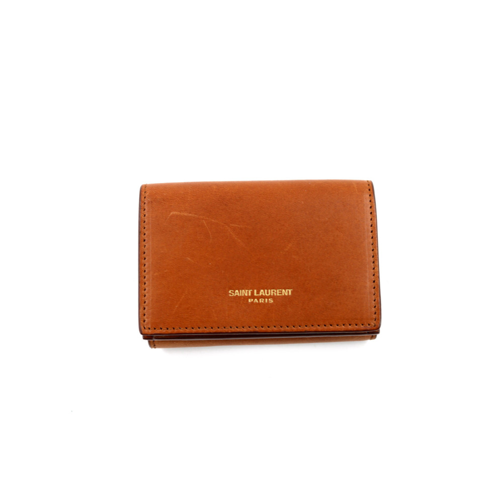 Saint Laurent Portafoglio Pelle Marrone