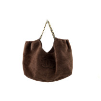 Chanel Hobo Pelle Scamosciata Marrone