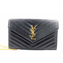 Saint Laurent Cassandre Pelle Nera