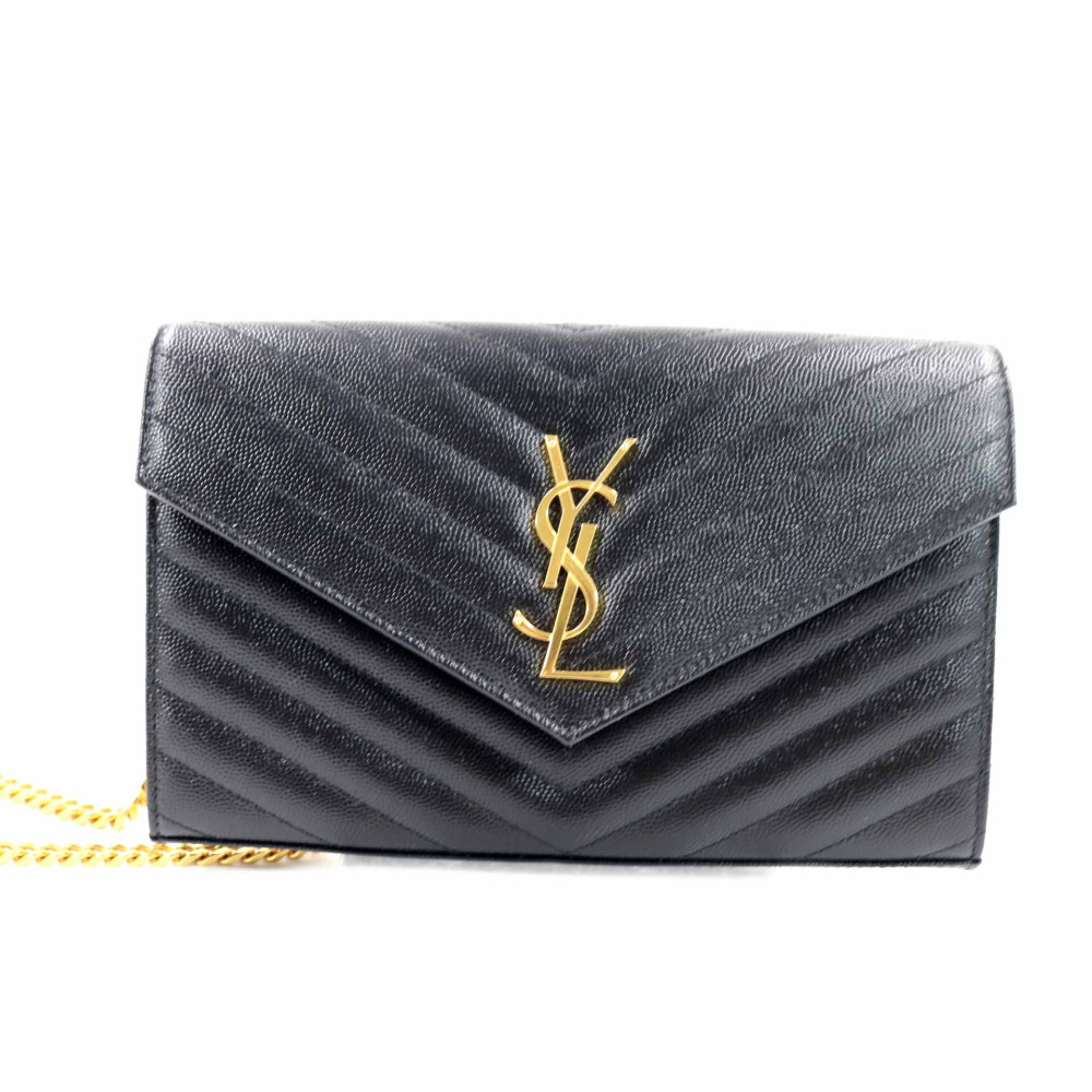 Saint Laurent Cassandre Pelle Nera