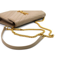 Saint Laurent Pochette Cassandre Pelle Dark Beige