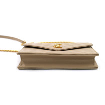 Saint Laurent Pochette Cassandre Pelle Dark Beige