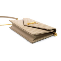 Saint Laurent Pochette Cassandre Pelle Dark Beige